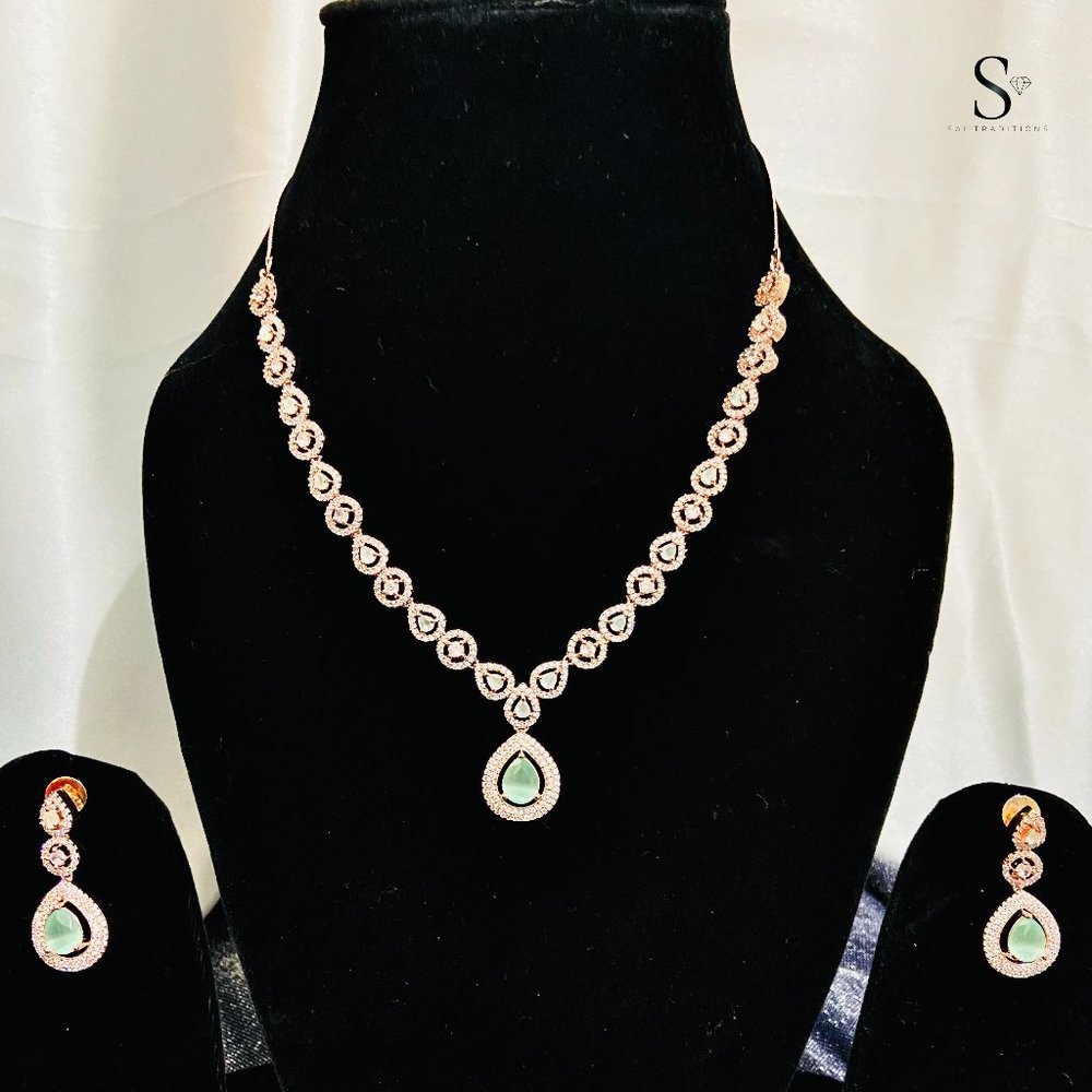 American Diamond Jewellery Set